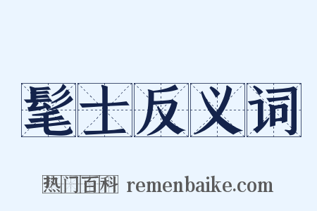 髦士反义词是什么意思的图片